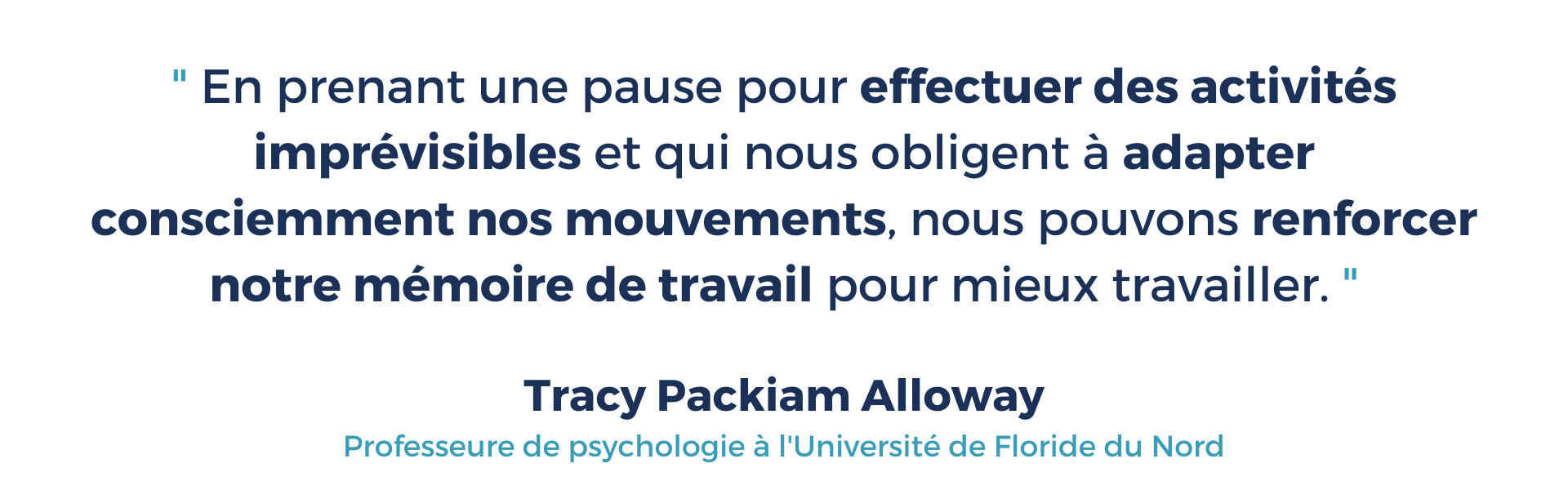 Proprioception et mémoire de travail