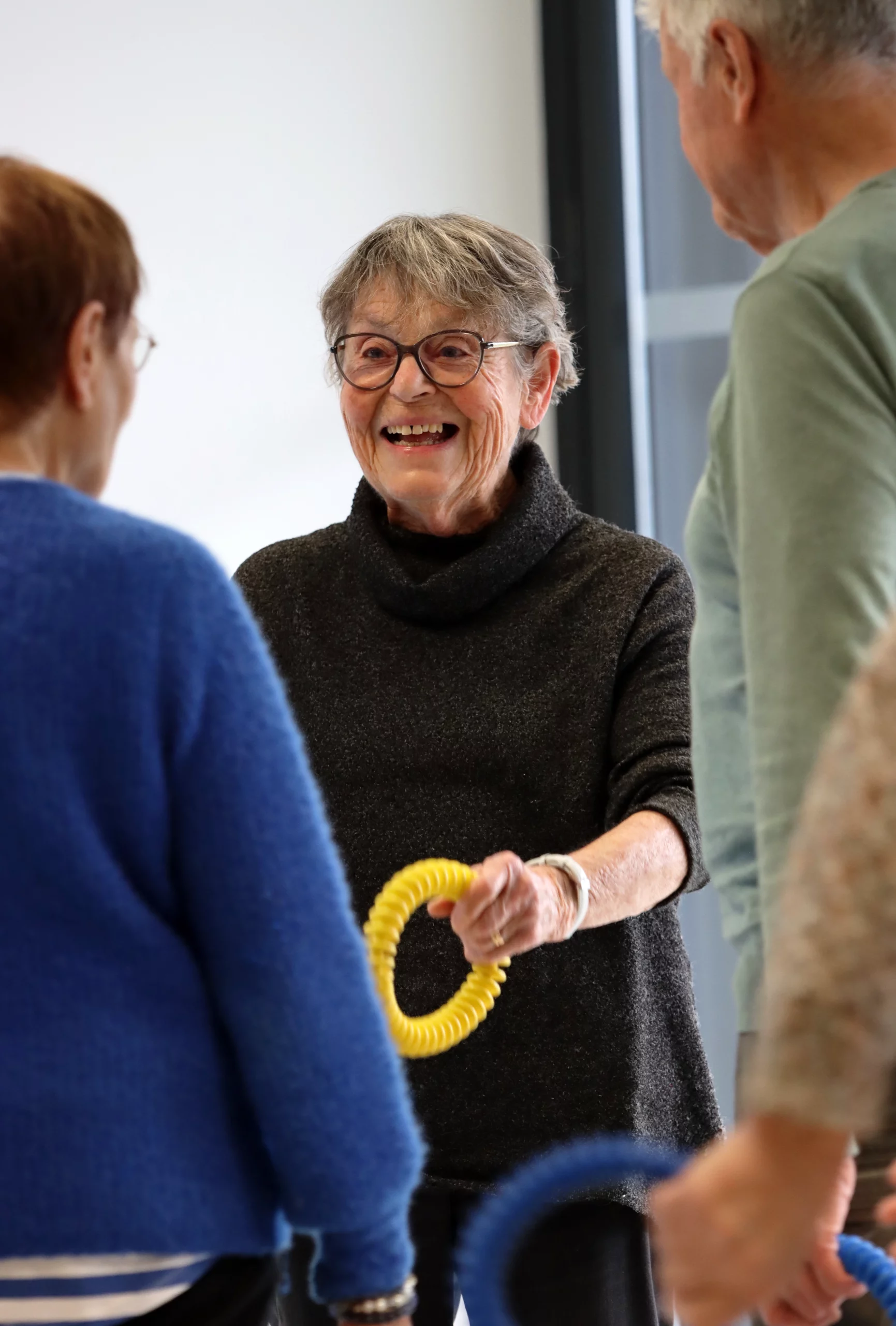 Formation pour ergothérapeute, ici lors d'un atelier Brain Ball de prévention des chutes