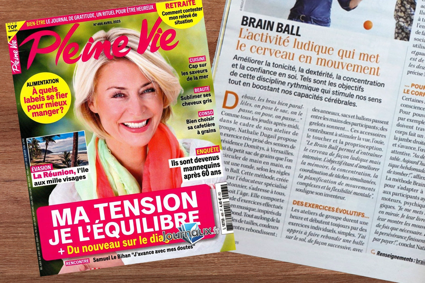 Article du magazine Pleine Vie : L'activité ludique qui met le cerveau en mouvement - une et article