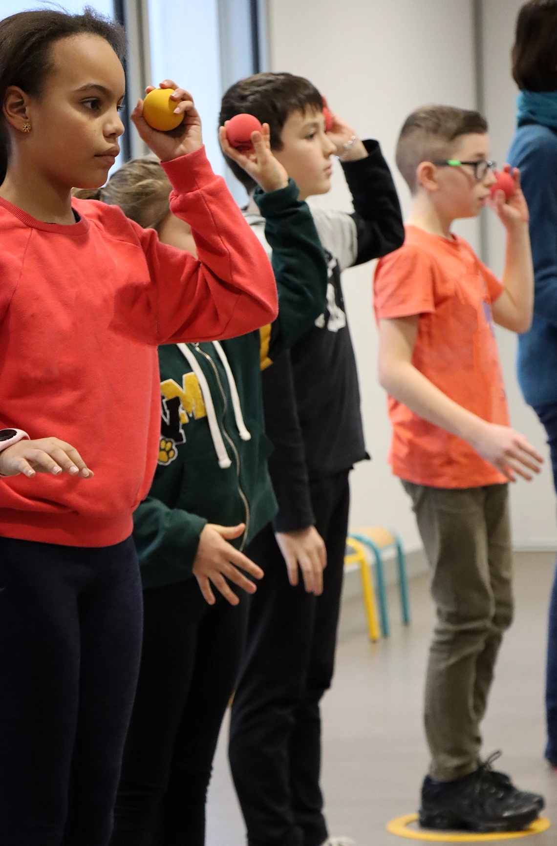 Formation pour enseignants : ici des élèves qui pratiquent le Brain Ball