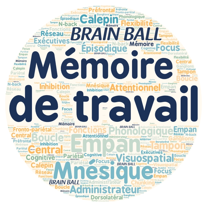 Nuage de mots autour de la notion de Mémoire de travail